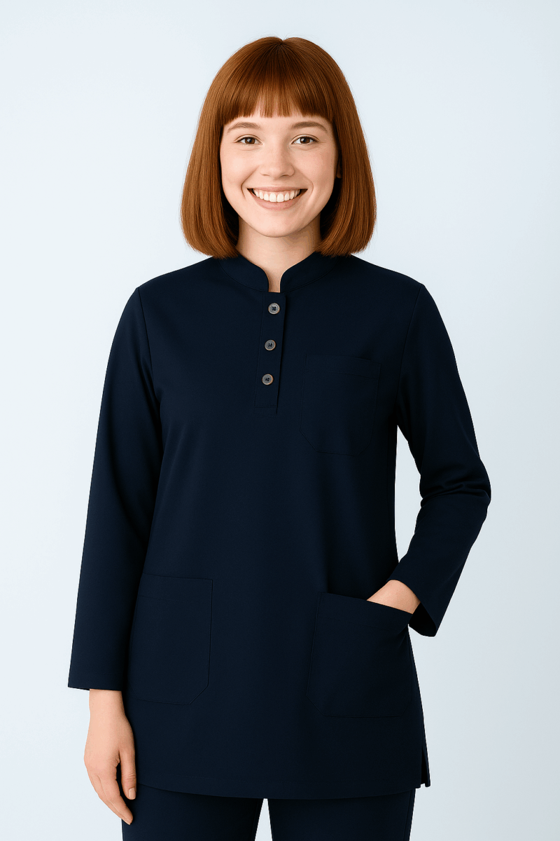 Lacivert Tesettür Scrubs Takımı | Medkoop Trend Serisi
